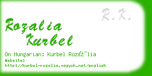 rozalia kurbel business card